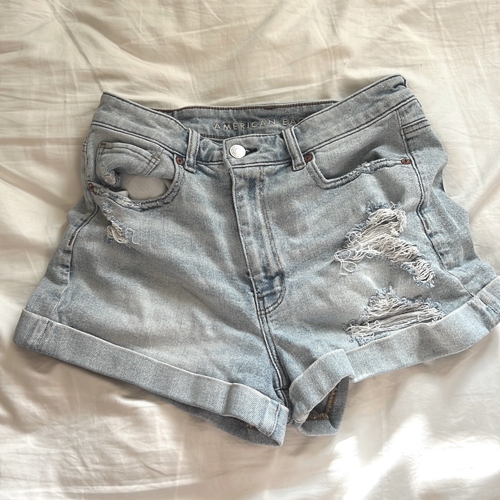 american eagle denim shorts